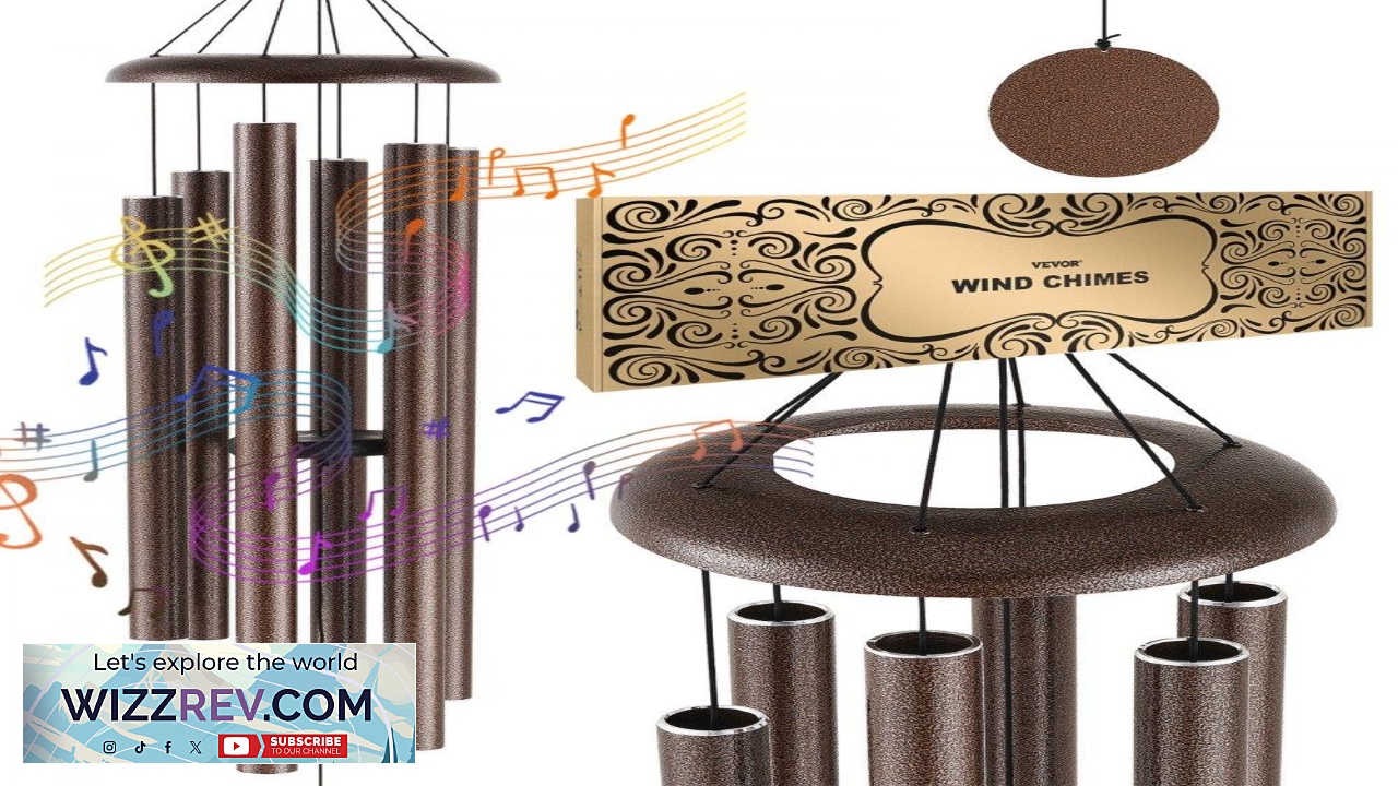 Thumbnail for VEVOR Metal Wind Chimes  Outdoor 50'' Copper Vein Decor