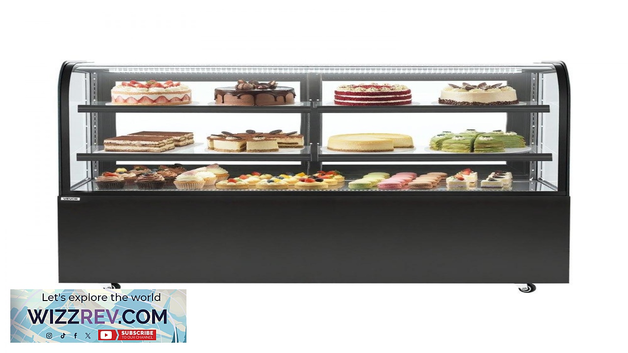 Thumbnail for VEVOR Refrigerated Display Case 17.6 Cu.Ft. 550L Large Pastry Display Case 2 Tier