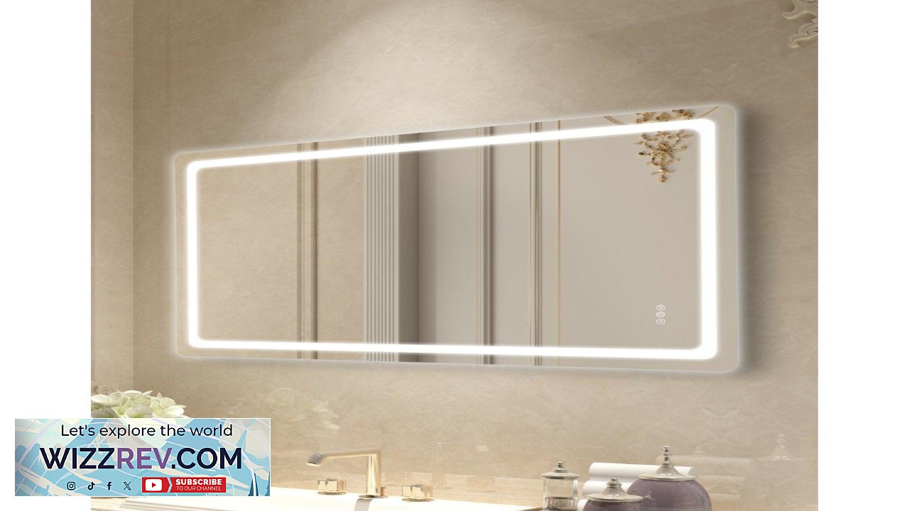 Thumbnail for VEVOR Bathroom Mirror 72 x 36  192LED 48.3lbs 3000K 6500K