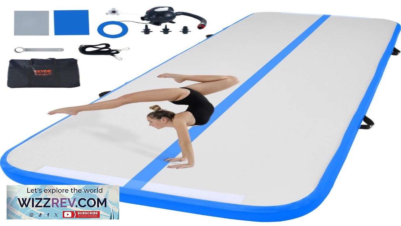 Thumbnail for VEVOR Gymnastics Air Mat 4 inch Thickness Inflatable Gymnastics Tumbling Mat Tumble