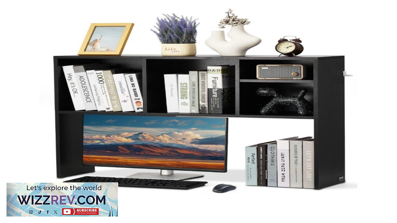 Thumbnail for VEVOR Desktop Shelf Organizer 37" Wide 1 Tier Hutch