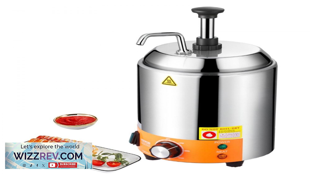 Thumbnail for VEVOR Nacho Cheese Sauce Dispenser |2.4L Hot Sauce Warmer