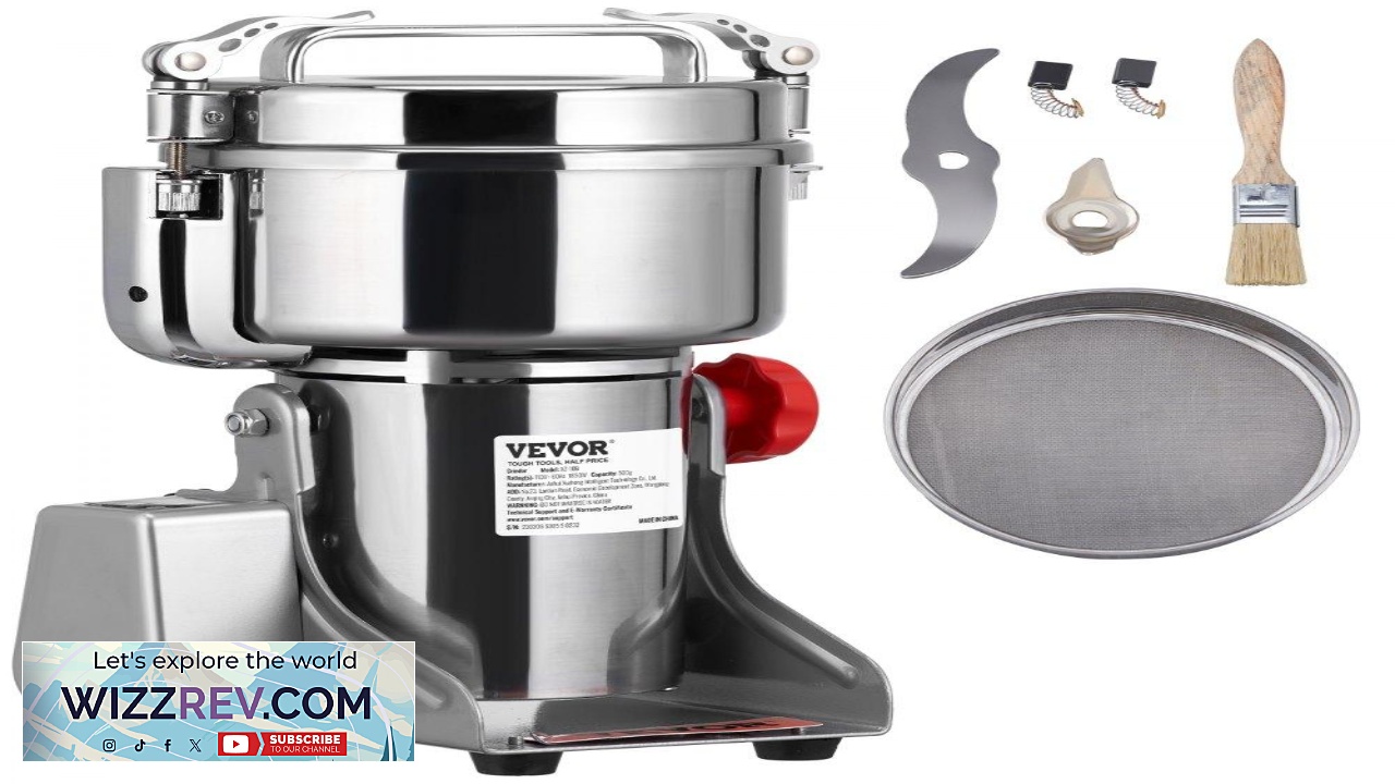 Thumbnail for VEVOR 2500g Electric Grain Mill Grinder 3750W High Speed Commercial Spice Grinders