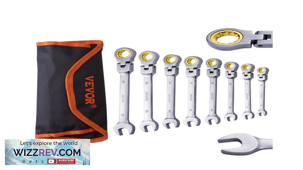 Thumbnail for VEVOR adjustable wrench set  Flexible Ratcheting Tools