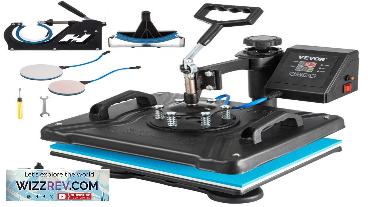Thumbnail for VEVOR Heat Press Multifunctional Sublimation Transfer Machine 12 x15 inch 6