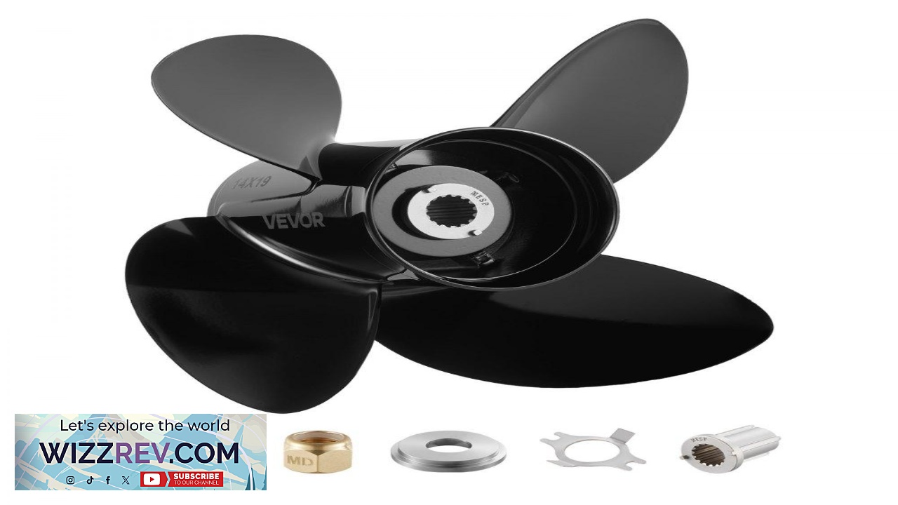 Thumbnail for VEVOR Outboard Propeller Upgrade OEM 15 Spline Tooth Aluminum Outboard Boat Propeller