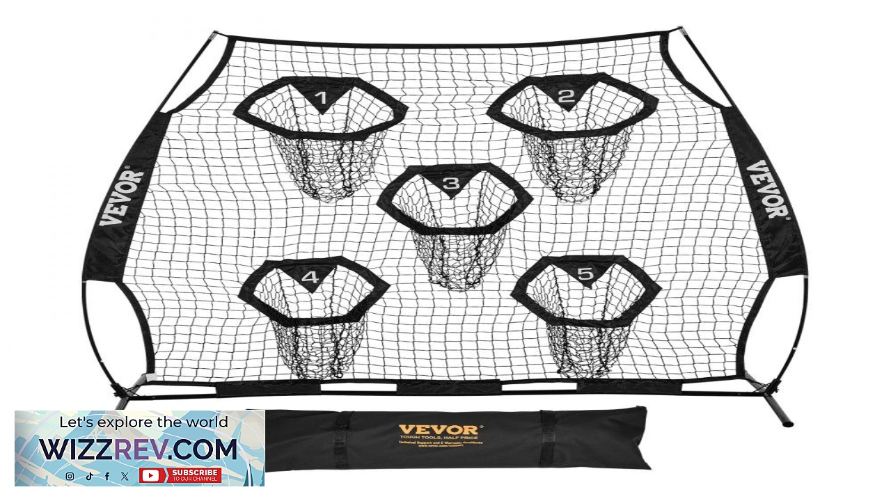 Thumbnail for VEVOR Football Trainer Throwing Net  6x6 ft with 5 Pockets
