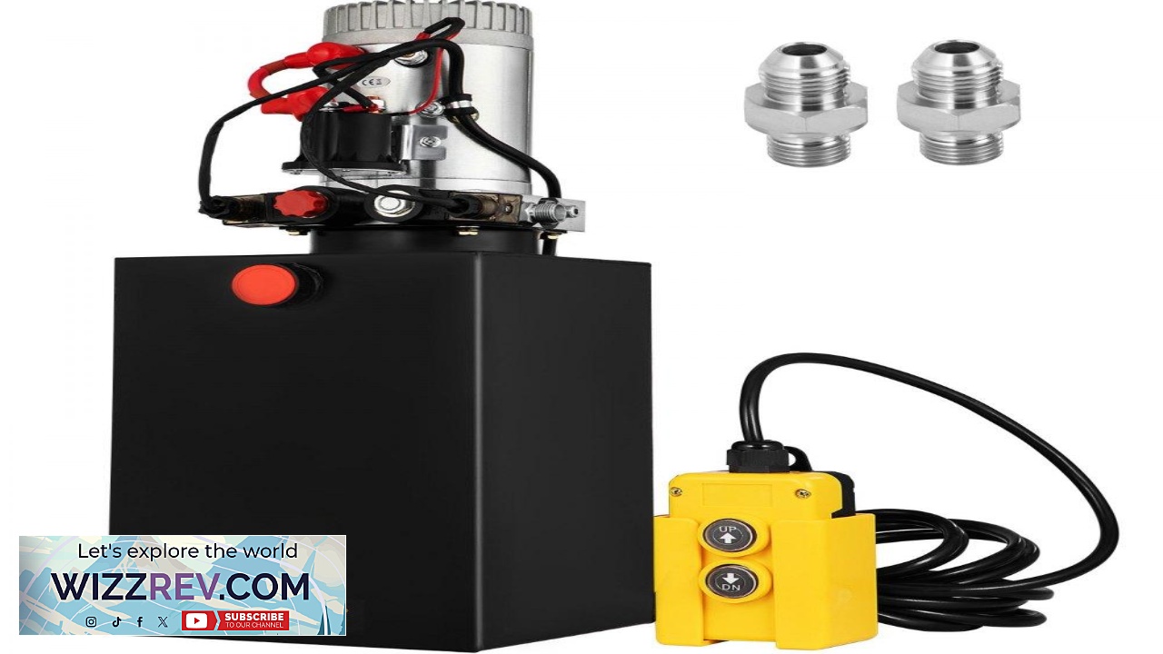 Thumbnail for VEVOR 12V DC Hydraulic Pump 15 Quart 3.9 Gallon Double Acting Metal Reservoir