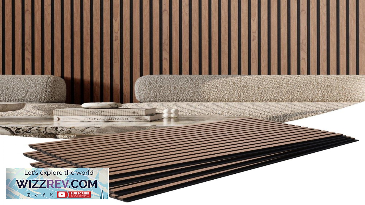 Thumbnail for VEVOR Walnut Acoustic Wood Wall Panels  23.6" x 47.2" MDF