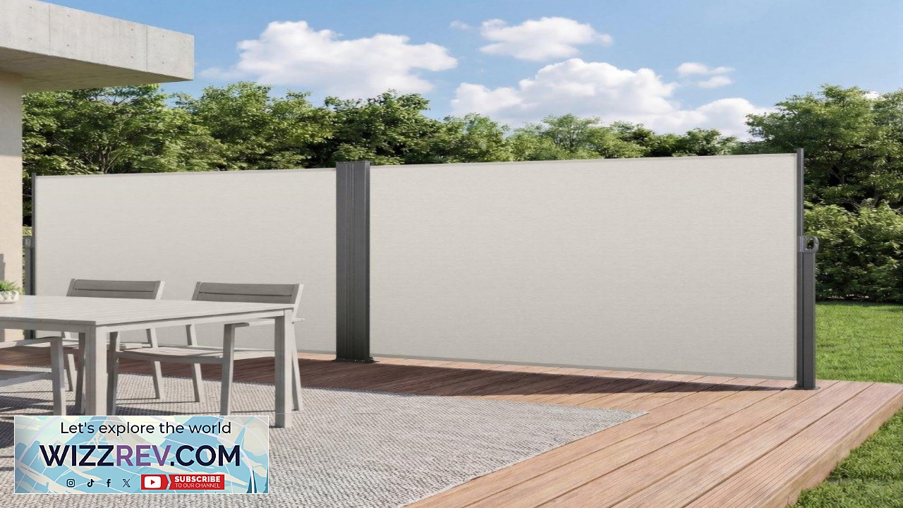 Thumbnail for VEVOR Retractable Side Awning 71" x 236" Patio Retractable Side Screen