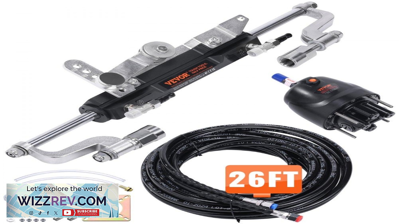 Thumbnail for VEVOR Hydraulic Outboard Steering Kit 300HP Marine Boat Hydraulic Steering System