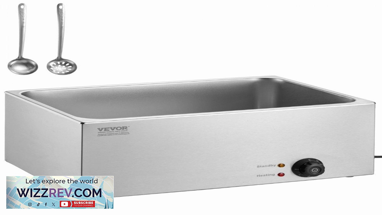 Thumbnail for VEVOR Warmer Trays for Food  19QT Commercial Warmer