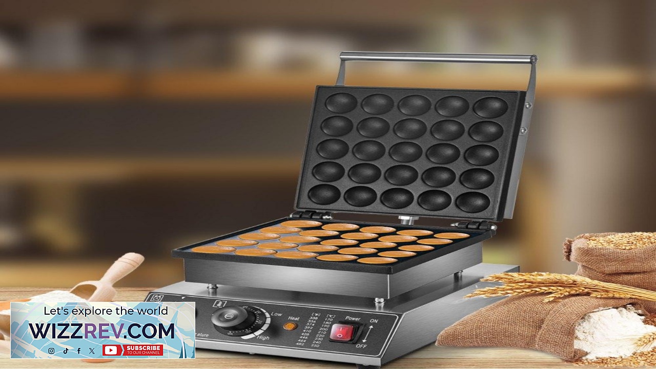 Thumbnail for VEVOR Mini Dutch Pancake Maker 1.7 Inch Diameter Mini Pancake Poffertjes Machine Electric