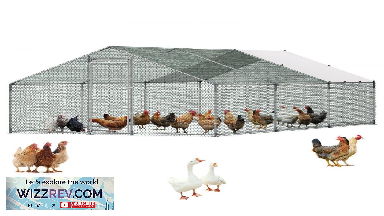 Thumbnail for VEVOR Large Chicken Run and Coop 9.819.6 ft Walk In