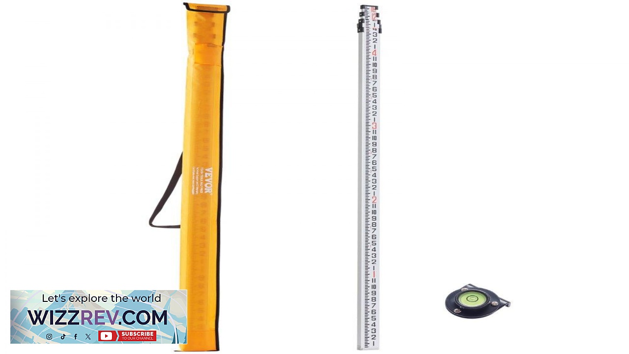 Thumbnail for VEVOR Aluminum Grade Rod 16 Feet 8ths 4 Sections Telescopic Measuring Rod Double Sided