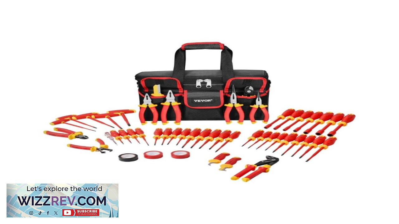 Thumbnail for VEVOR Insulated Driver Set  50 Piece 1000V 16 Inch Bag