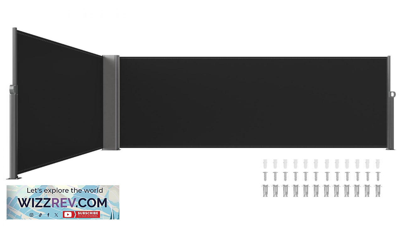 Thumbnail for VEVOR Retractable Side Awning 63''x 236'' Aluminum Outdoor Privacy Screen 280g Polyester