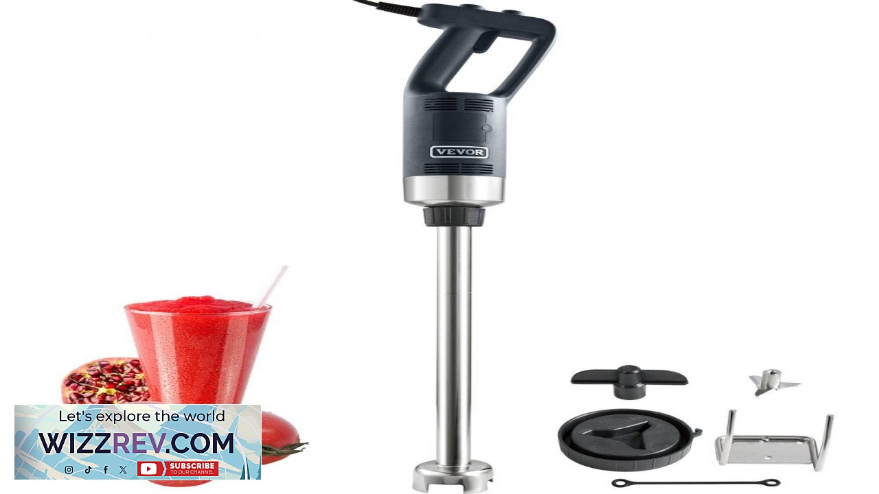 Thumbnail for VEVOR Commercial Immersion Blender 750W 20" Heavy Duty Hand Mixer Variable Speed