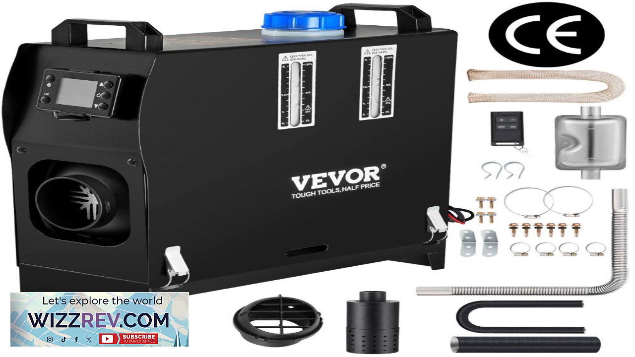 Thumbnail for VEVOR Diesel Air Heater 12V 8KW All in One Diesel Heater Diesel Parking Heater