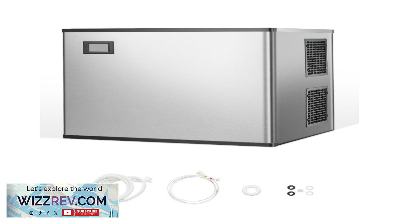 Thumbnail for VEVOR Stainless Steel Ice Maker with Output 800 lbs Per Day