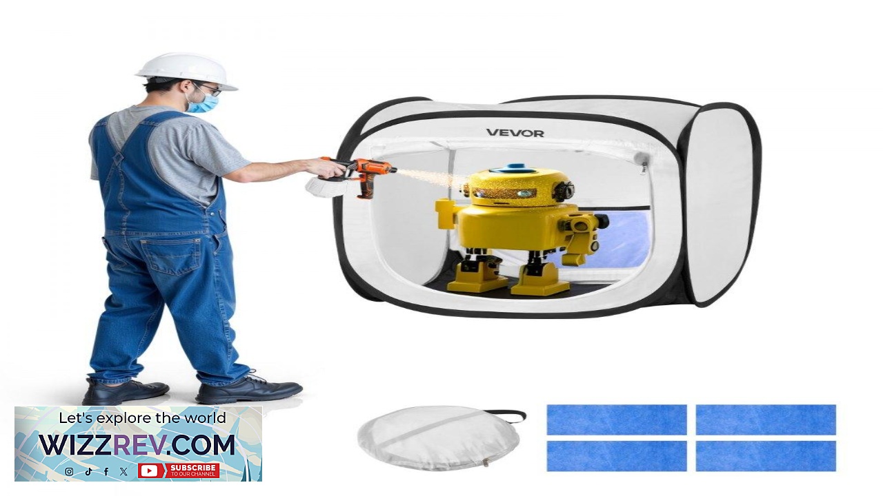 Thumbnail for VEVOR Portable Spray Paint Tent 15.94 x 15.94 x 16.9 in.