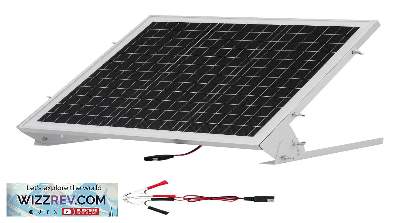 Thumbnail for VEVOR 20W Solar Trickle Charger  122in Cable 43.3in Clips
