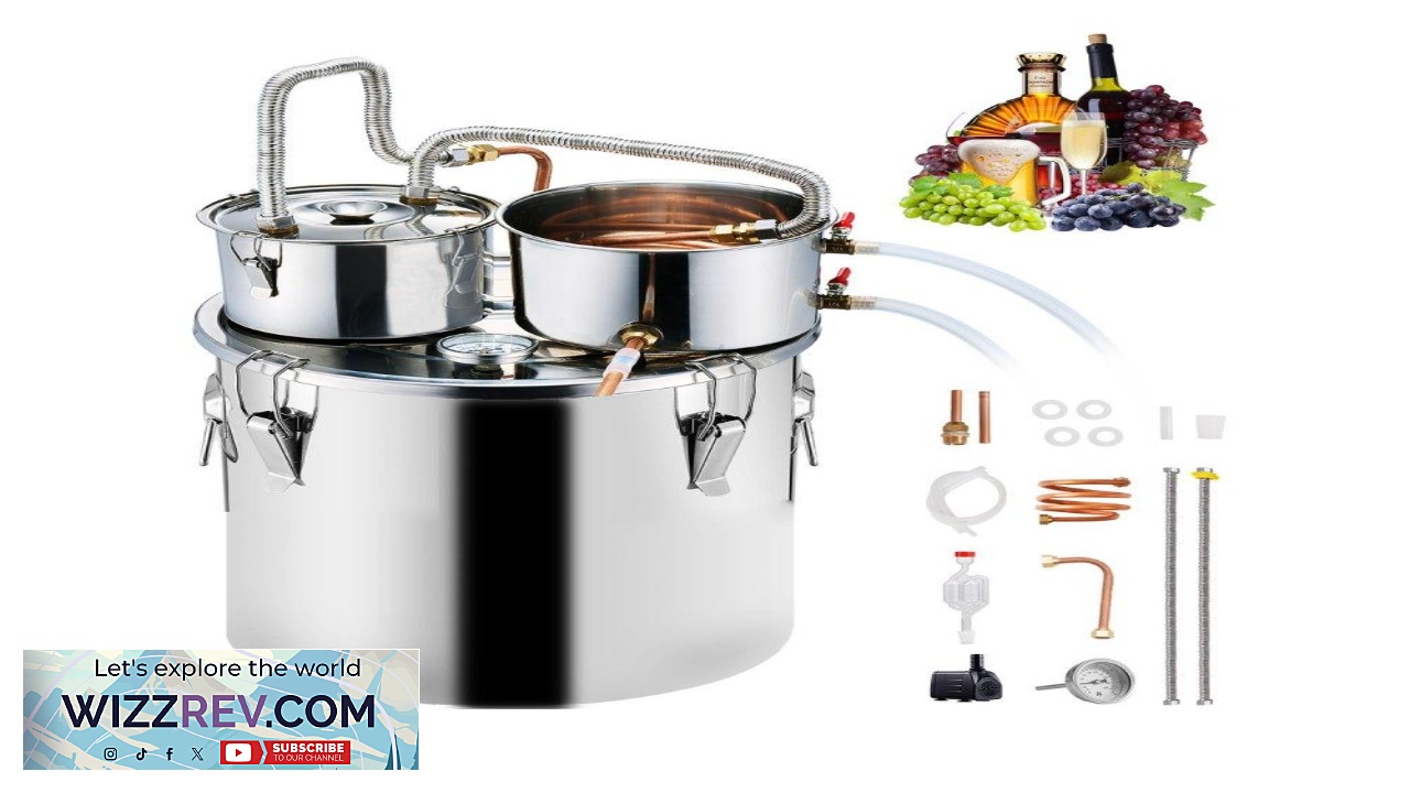 Thumbnail for VEVOR 8 Gallon Still Dual Condenser 30 L Multiple Sizes