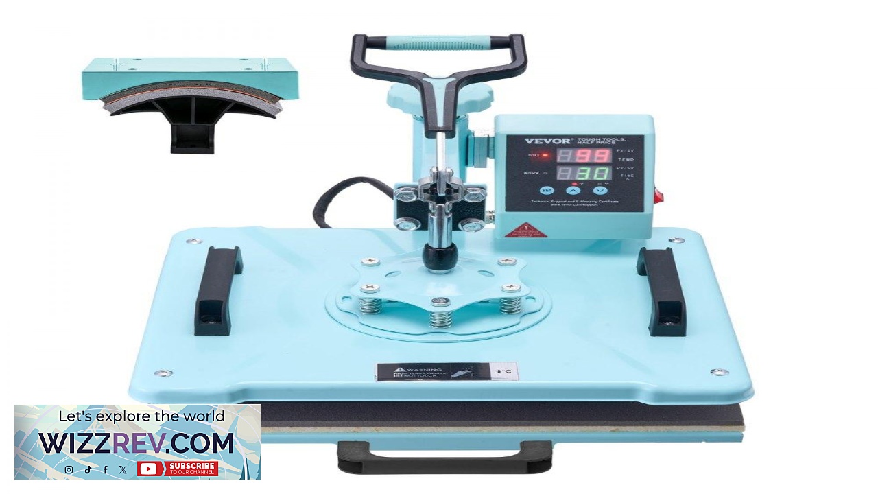 Thumbnail for VEVOR Heat Press Machine 12 x 15 inch 2 in 1 Heat