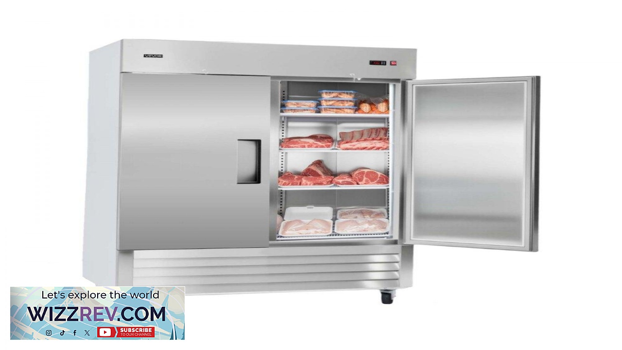 Thumbnail for VEVOR Commercial Freezer 32.2 in Width Reach In Upright Freezer Double Door 43.2
