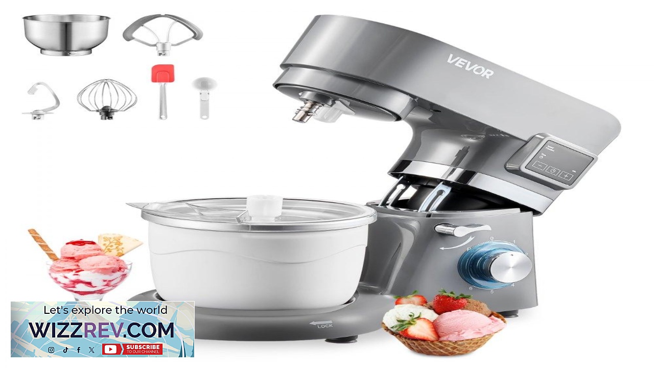Thumbnail for VEVOR Ice Cream Maker For Home  1.8 Qt 600W 6 Speed