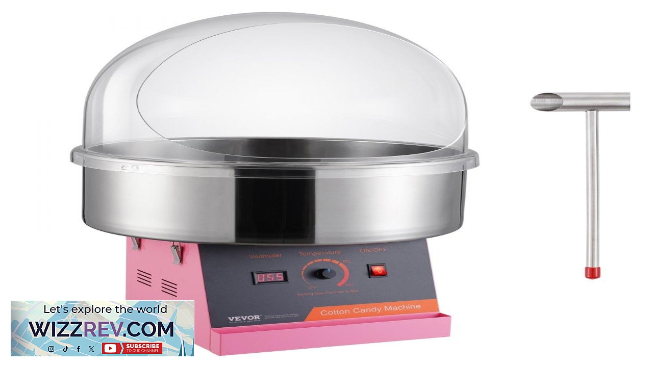 Thumbnail for VEVOR Electric Cotton Candy Machine 1000W Candy Floss Maker Commercial Cotton Candy