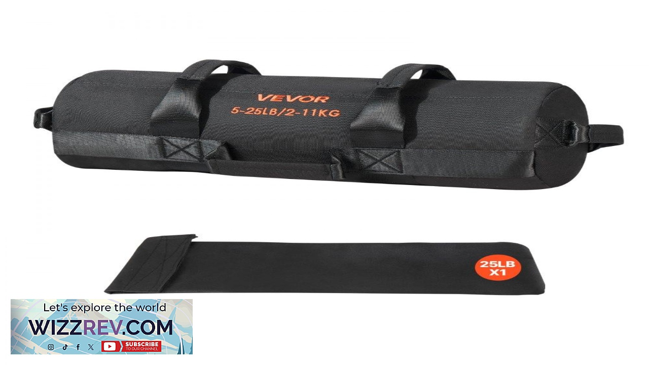 Thumbnail for VEVOR Weight Lifting Sandbag Adjustable 5 25 lbs Non Slip