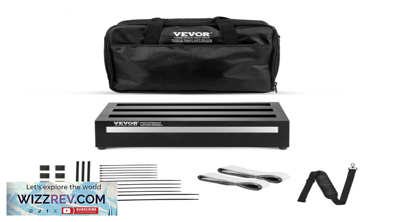 Thumbnail for VEVOR Guitar Pedal Board 14'' x 11'' Aluminum Alloy 1.7 lbs Super