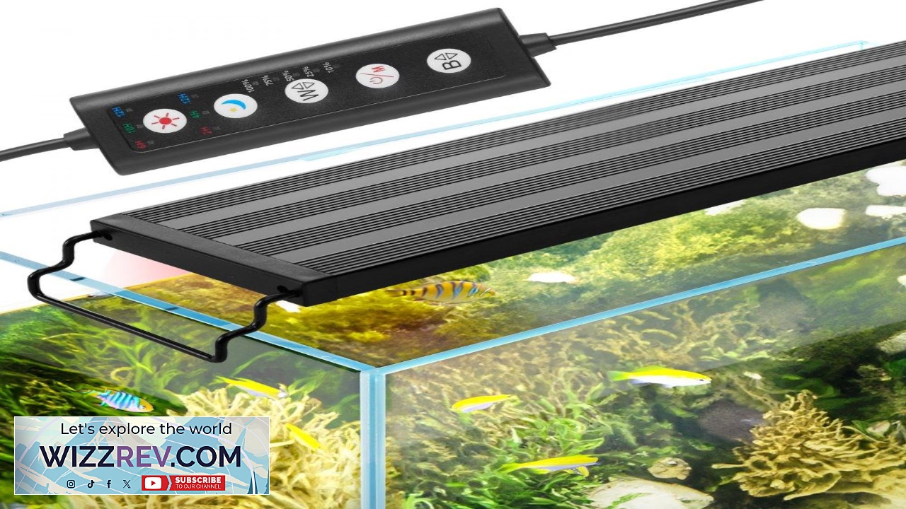 Thumbnail for VEVOR Aquarium Light 14W Full Spectrum Fish Tank Light with 5 Levels