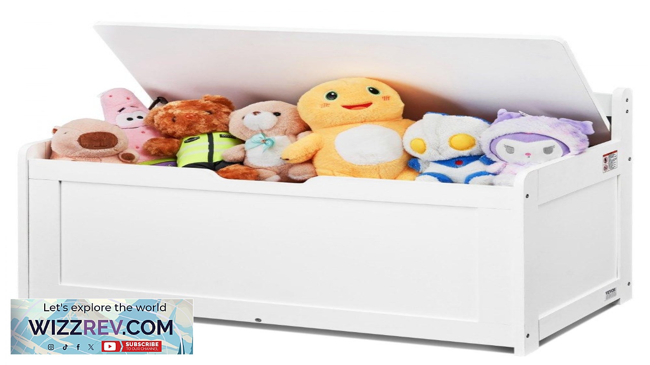 Thumbnail for VEVOR Wooden White Toy Chest 32.68 x 17.91 x 24.02" Large