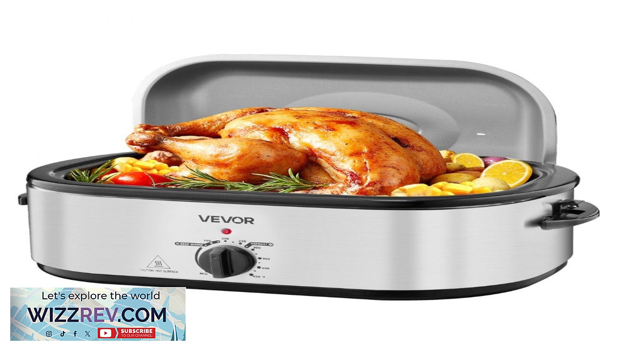 Thumbnail for VEVOR 20 QT Roaster Oven 150 450 24lb Turkey Capacity