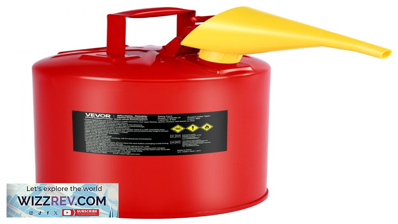 Thumbnail for VEVOR 5 Gallon Safety Gas Can Type I Flame Arrestor