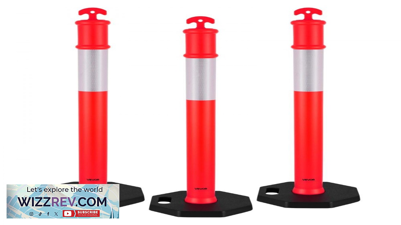 Thumbnail for VEVOR Flexible Delineator Posts 48" Traffic Safety Set