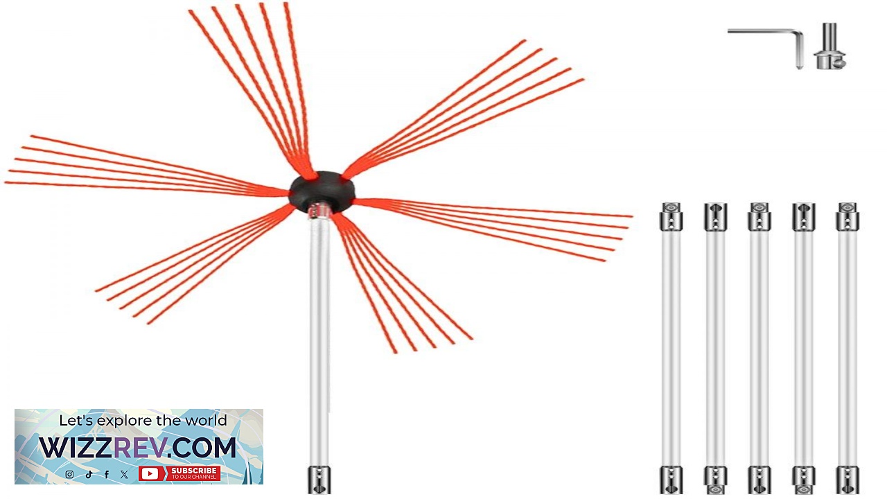 Thumbnail for VEVOR Chimney Sweep Kit 20FT Length Chimney Brush Kit with 6 Nylon