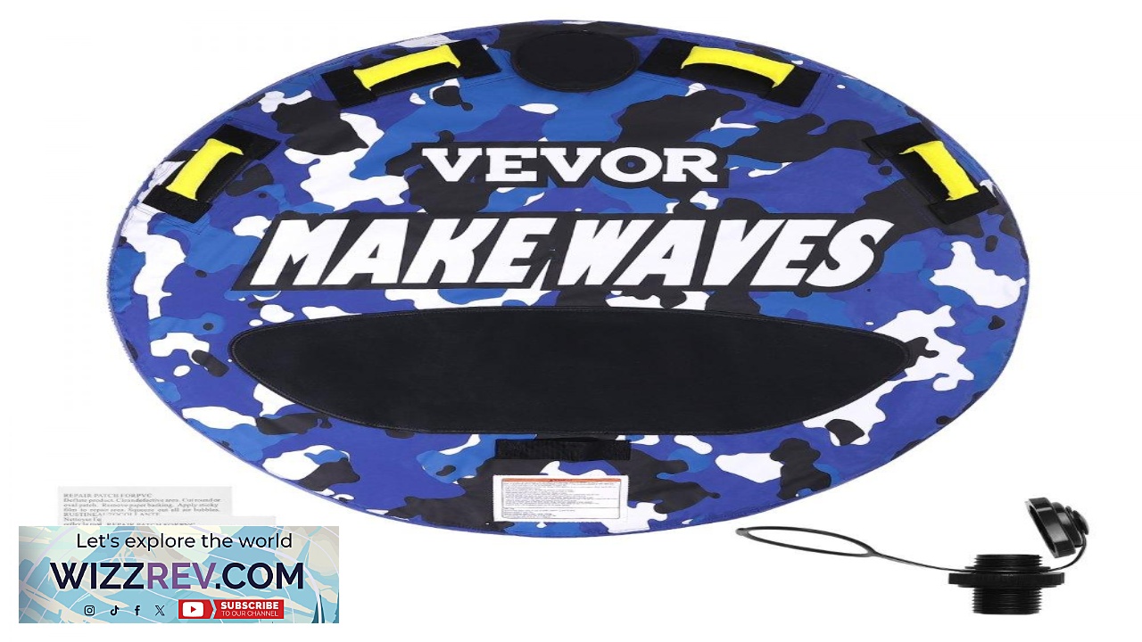 Thumbnail for VEVOR Towable Tube for Boating 340 lbs 1 2 Riders Inflatable Boat Tubes