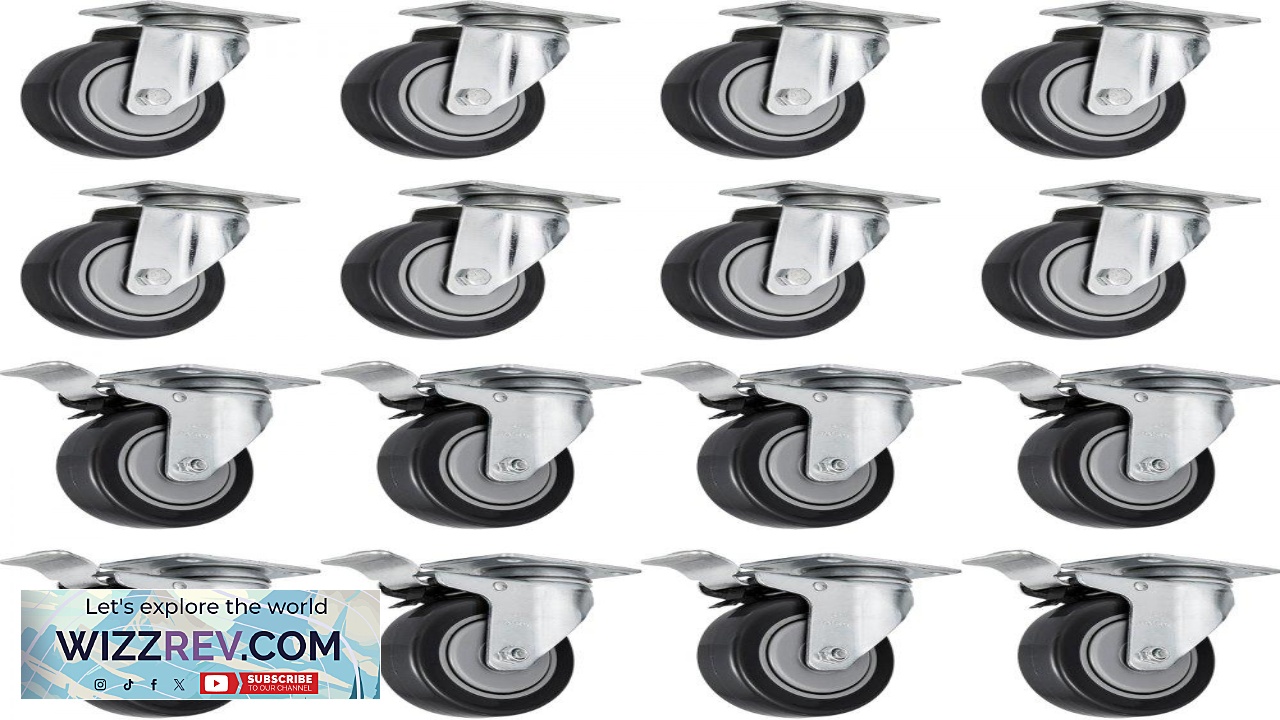 Thumbnail for VEVOR Swivel Casters 5 Inch X 1 1 4 Inch Caster Wheels Set