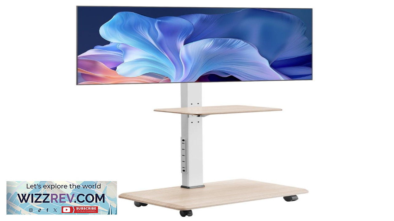 Thumbnail for VEVOR Rolling TV Stand with Mount  32" 70" 88 lbs Capacity
