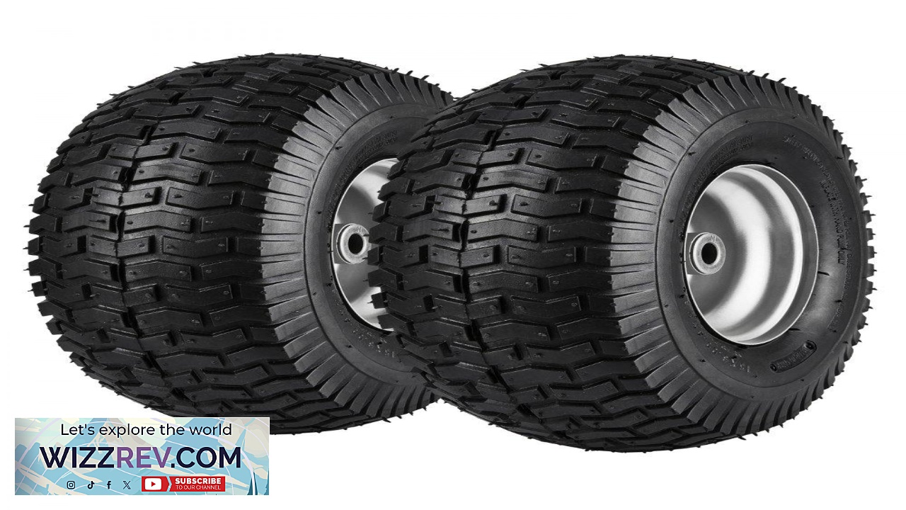 Thumbnail for VEVOR Lawn Mower Tires 15x6 6" Lawn Tractor Tires 2 Pack Tire and Wheel