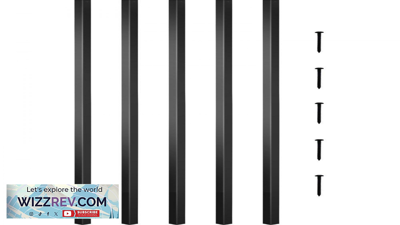 Thumbnail for VEVOR Deck Balusters 101 Pack Metal Deck Spindles 26 "x0.75 " Staircase Baluster