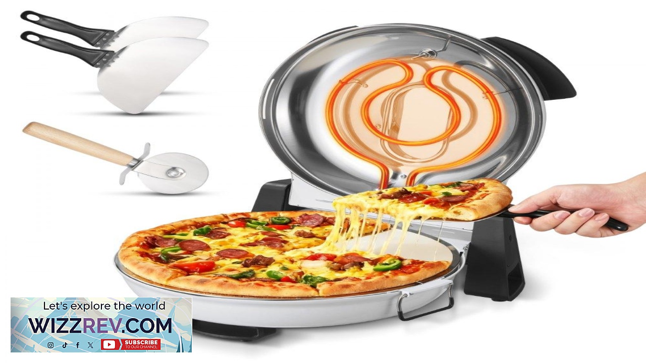 Thumbnail for VEVOR 12 Inch Pizza Maker 1200W 788F Cordierite Stone