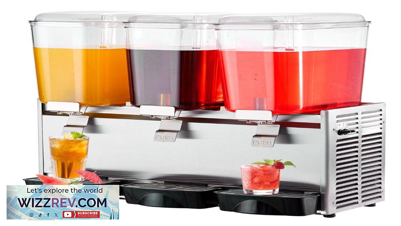 Thumbnail for VEVOR Commercial Beverage Dispenser 20.4 Qt 18L 3 Tanks Ice Tea Drink