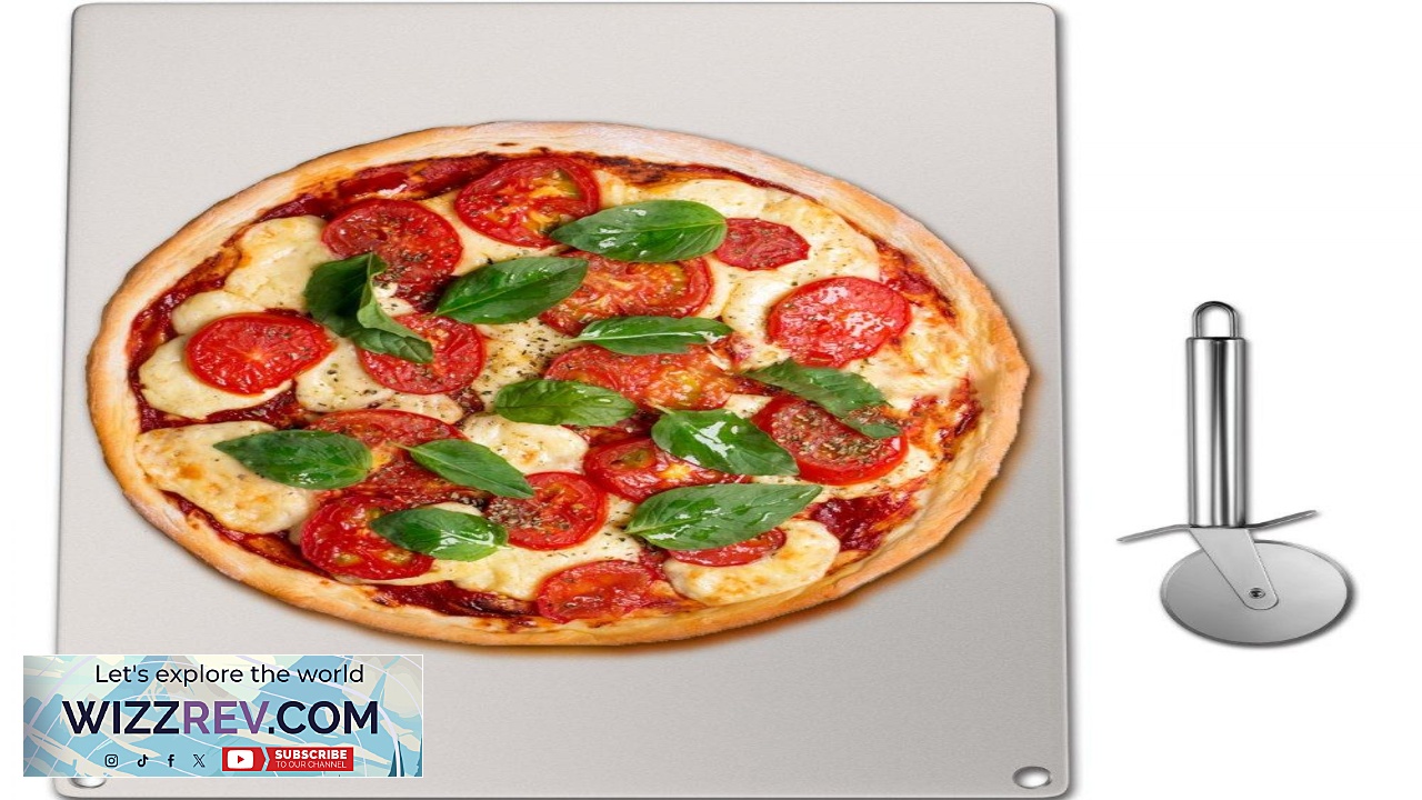 Thumbnail for VEVOR Steel Pizza Stone for Oven Steel Pizza Plate A36 Steel Baking