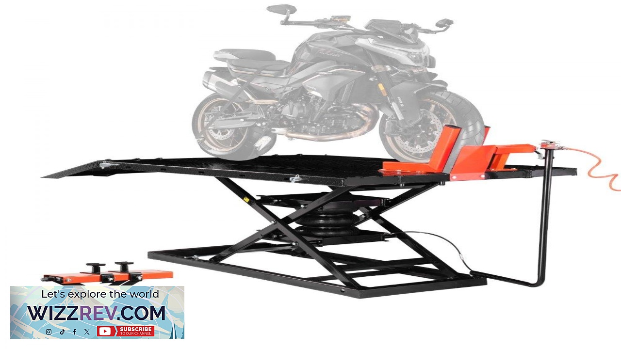 Thumbnail for VEVOR Motorcycle Pneumatic Lift  1500 lbs 8.631" Pedal
