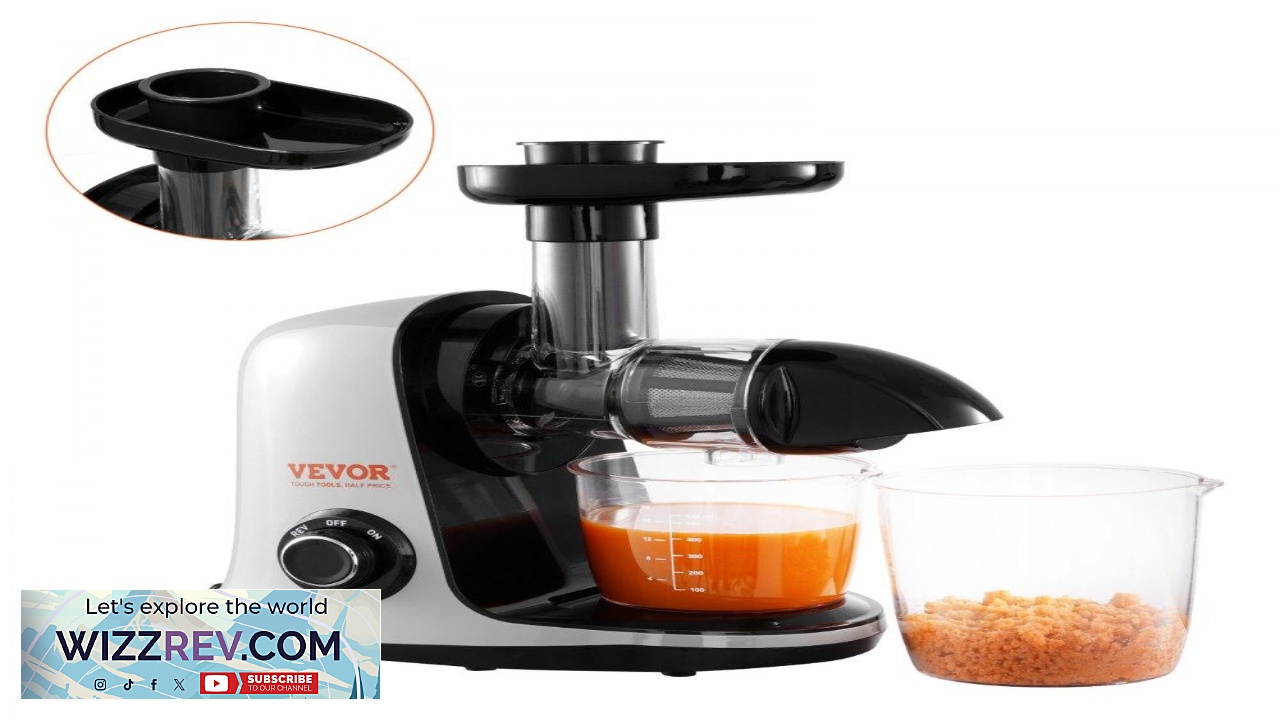 Thumbnail for VEVOR Slow Masticating Juicer Cold Press Juicer Machine with Reverse Function Quiet