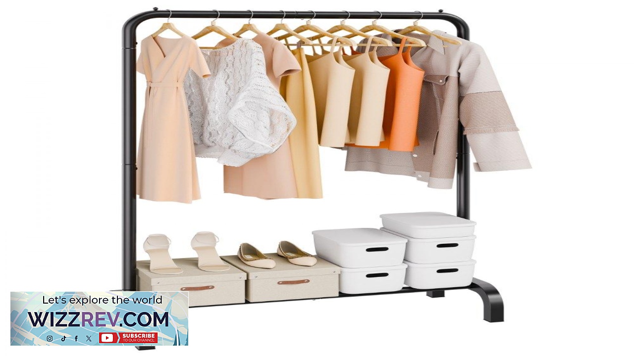 Thumbnail for VEVOR Clothes Rack Heavy Duty Clothing Garment Rack with Hanging Rod